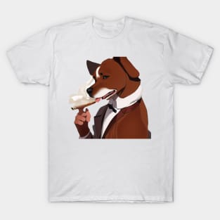 Dog Smoking Meme Sticker T-Shirt